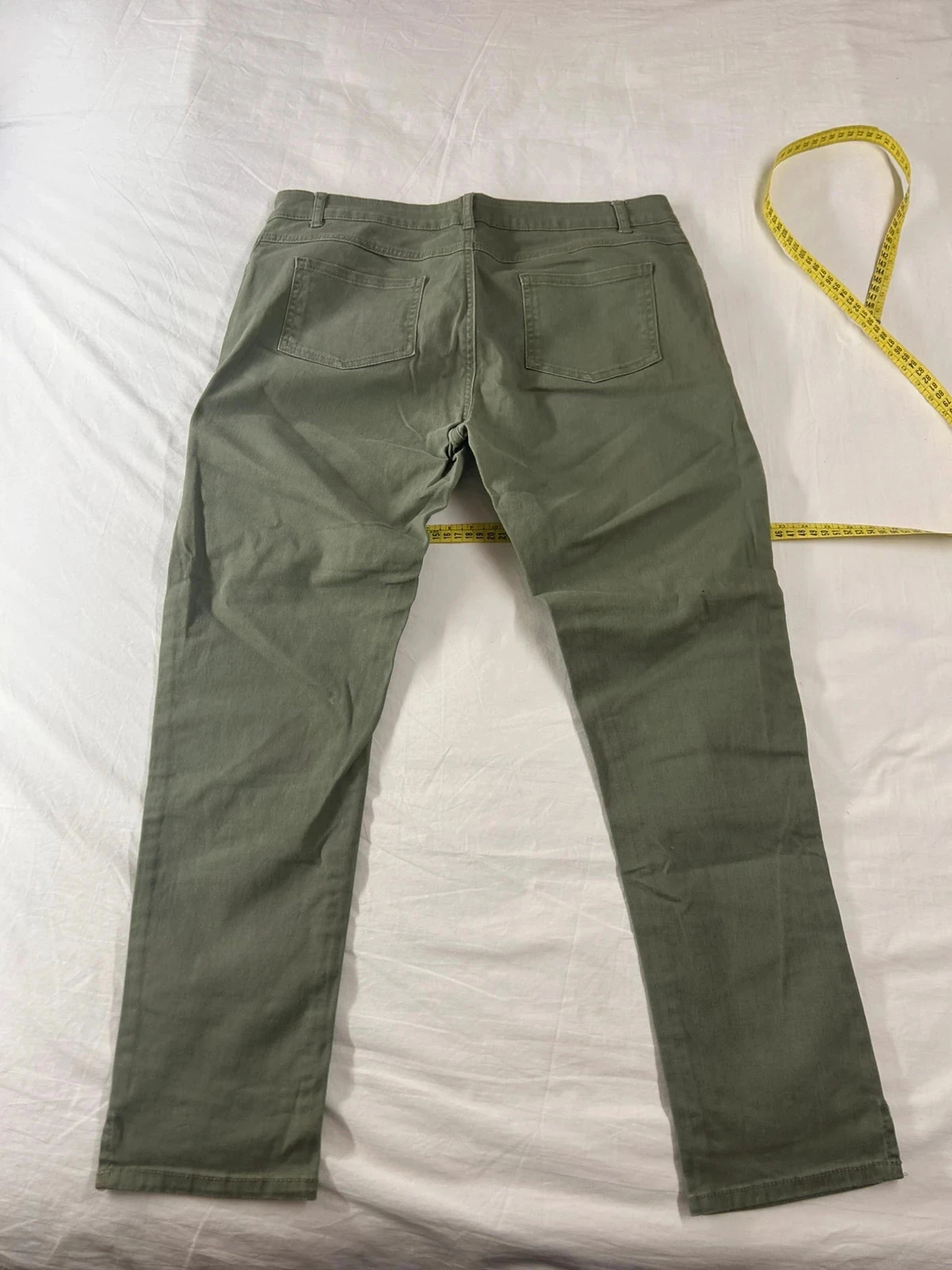Khaki green slim fit jeans by In Extenso – photo 8